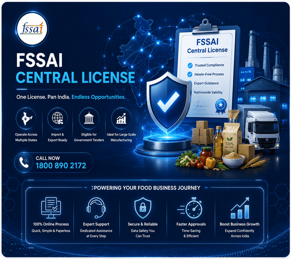 FSSAI Central License - BDS Legal Services