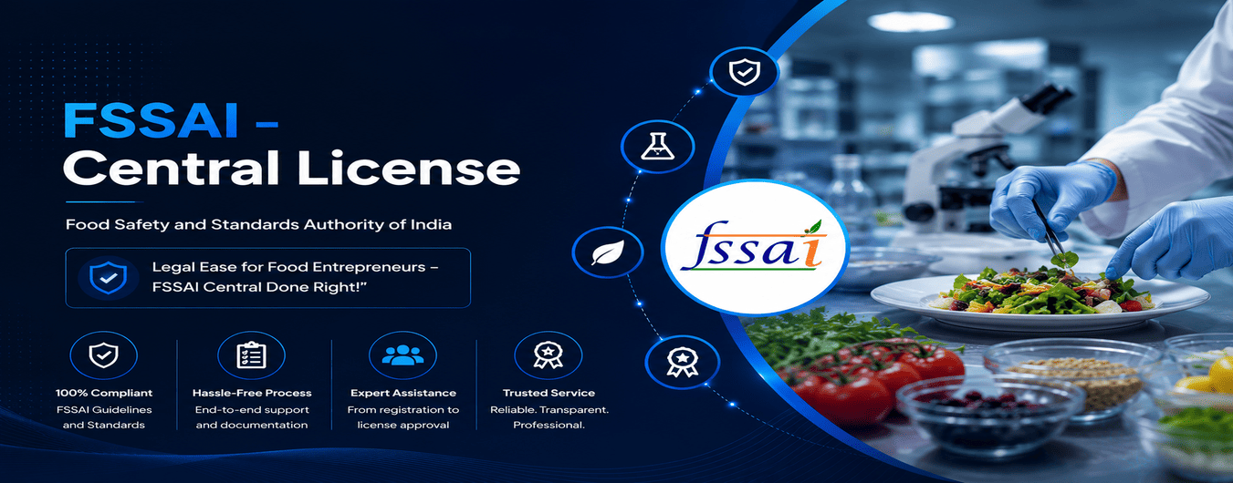FSSAI Central License - Food Safety and Standards Authority of India